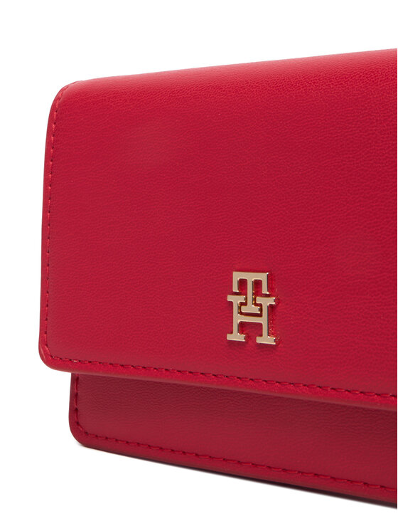 Tommy Hilfiger Bolso Tommy Hilfiger Th Icon Card Holder W/Chain AW0AW18248 Rojo