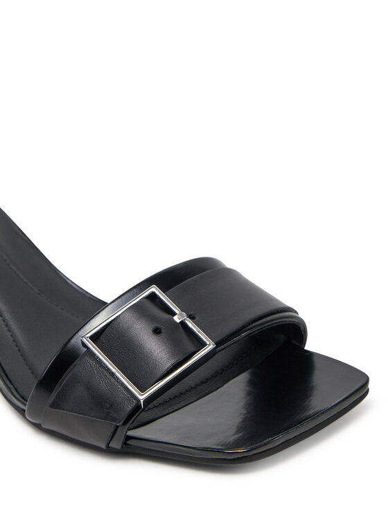 Calvin Klein Natikače Calvin Klein Heel Mule 50 W/Buckle - Lth HW0HW02478 Crna