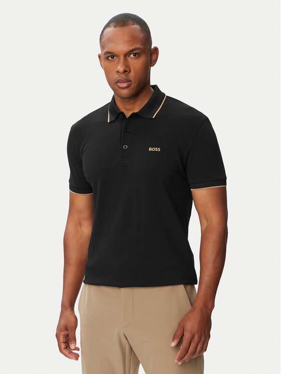 BOSS BOSS Поло Paddy 50469055 Чорний Regular Fit