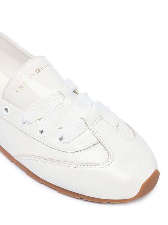 Tommy Hilfiger Balerīnas Tommy Hilfiger Bella Ballet Sneaker FW0FW09449 Balts