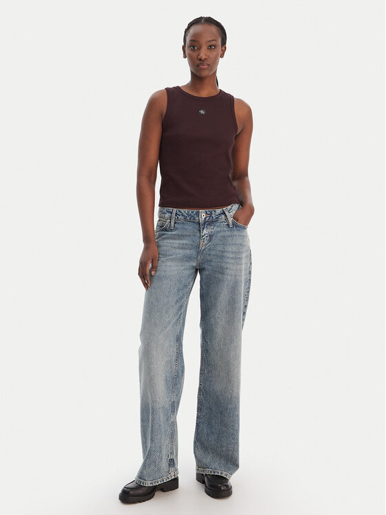 Calvin Klein Jeans Calvin Klein Jeans Top LV047C201G Marrón Slim Fit