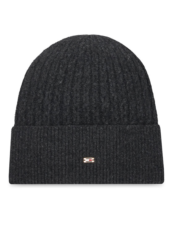 Tommy Hilfiger Cepure Tommy Hilfiger Th Cable Enamel Flag AW0AW17776 Melns