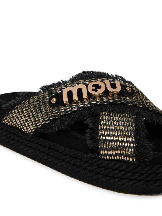 Mou Šľapky Mou Criss-cross MU.SW451009K Čierna