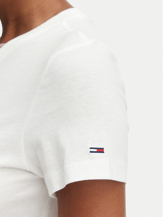 Tommy Jeans Tommy Jeans Camiseta Ess Logo DW0DW23479 Blanco Slim Fit