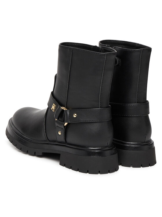 Tommy Hilfiger Īsie zābaki Tommy Hilfiger T3A5-34021-1355999 Melns