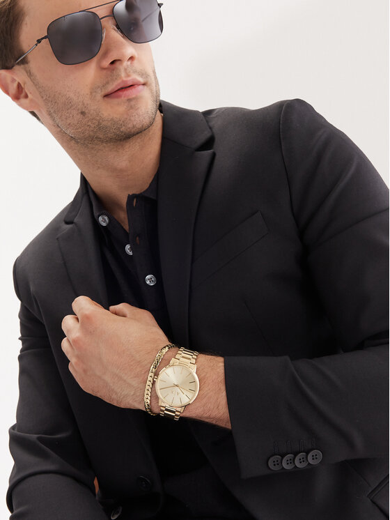 Armani Exchange Pulkstenis Armani Exchange AX7144SET Zelta