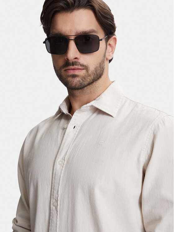G-STAR G-Star Raw Camicia Clean D25196-D454 Écru Regular Fit