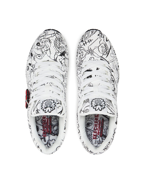 Skechers Снікерcи Skechers UNO Printed Lace-Up 183501/WBK Білий