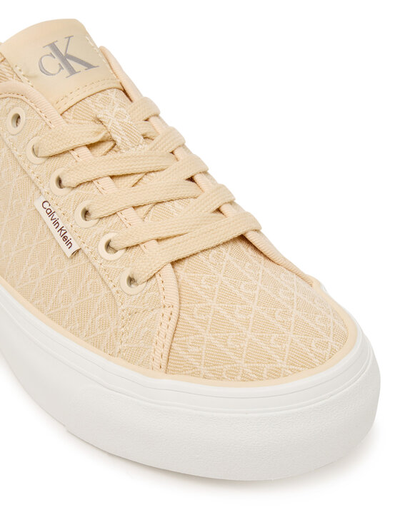 Calvin Klein Sportcipők Calvin Klein Vulc Flatf Laceup Jaq Aop HW0HW03265 Világossárga
