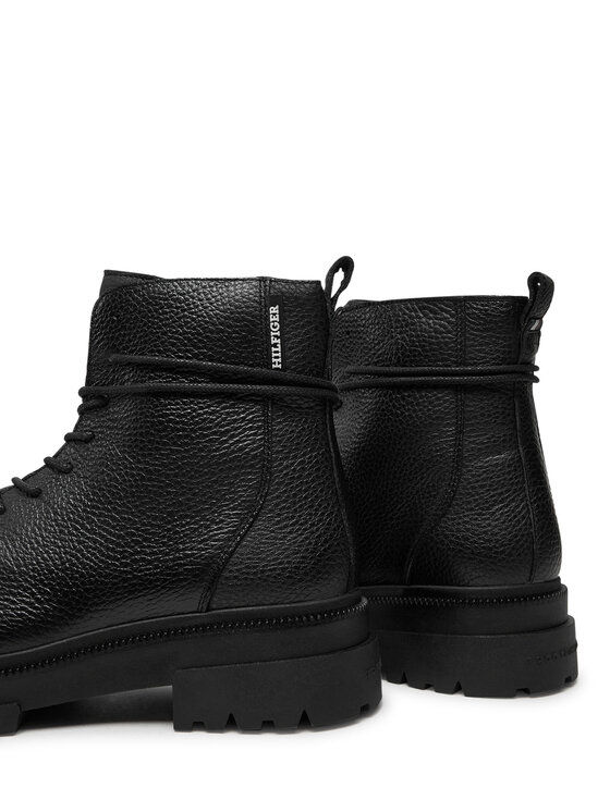 Tommy Hilfiger Kozačky Tommy Hilfiger Th Chunky Tl Lace Up Boot FM0FM05270 Černá