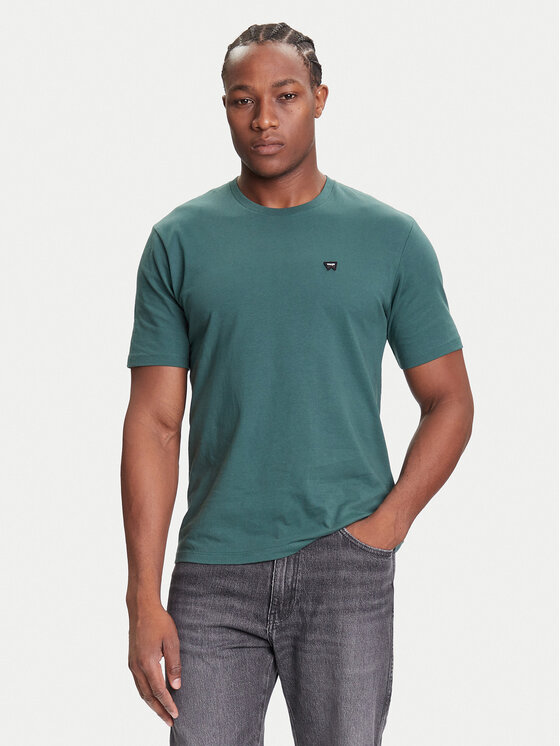 Wrangler Wrangler Camiseta Sign Off 112371479 Verde Regular Fit
