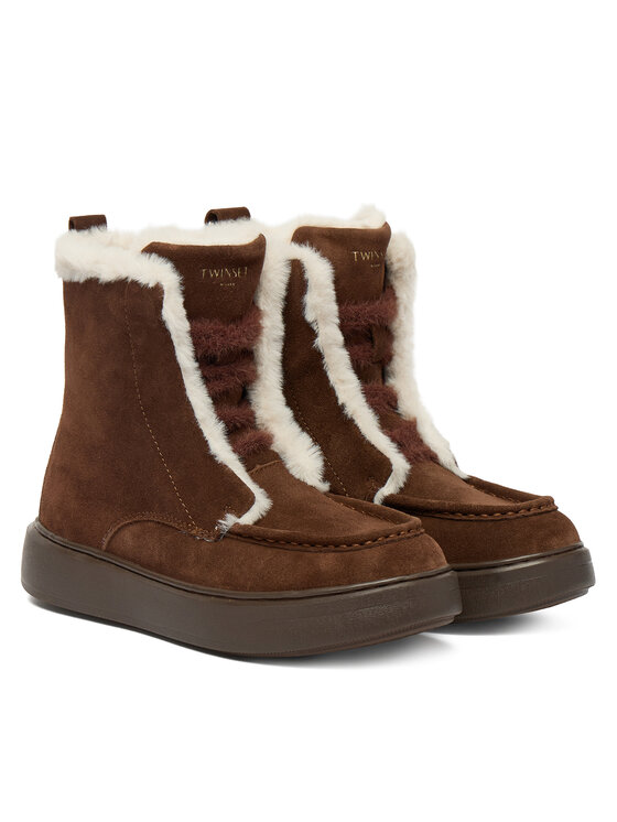 TWINSET Členková obuv TWINSET 252TGT01C Hnedá