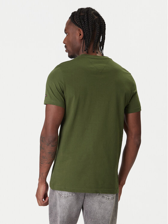 Tommy Hilfiger Tommy Hilfiger Majica Logo MW0MW11797 Zelena Slim Fit