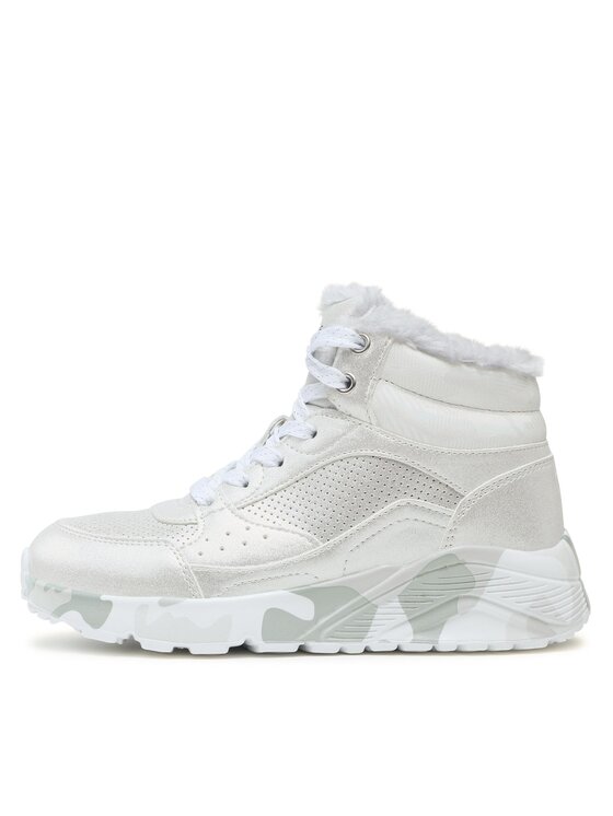 Skechers Sneakersy Skechers Uno Lite Camo Dazzle 310485L/SLGY Strieborná