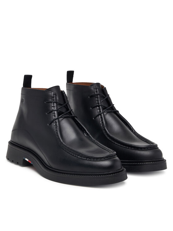 Tommy Hilfiger Bakancs Tommy Hilfiger Corporate Casual Lth Moc Chukka FM0FM05987 Fekete