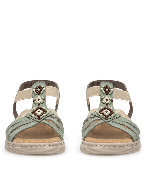 Rieker Sandały Rieker V9120-52 Zielony