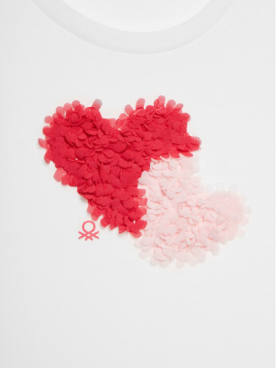 United Colors Of Benetton United Colors Of Benetton Póló 3I1XG10E1 Fehér Regular Fit