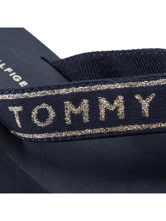 Tommy Hilfiger Japonke Tommy Hilfiger Tommy Retro High Beach Sandal FW0FW03871 Mornarsko modra