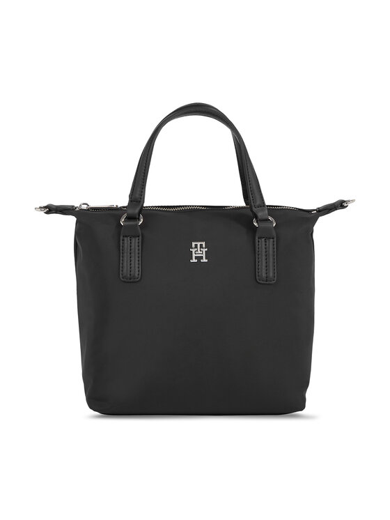 Tommy Hilfiger Τσάντα Tommy Hilfiger Poppy Th Small Tote AW0AW15640 Μαύρο