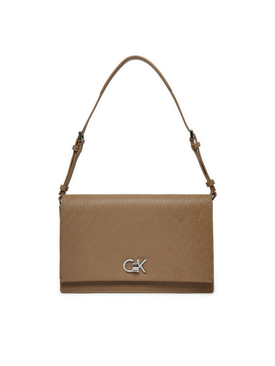 Calvin Klein Rankinė Calvin Klein Ck Elongated Shoulder Bag_Mono K60K613139 Smėlio