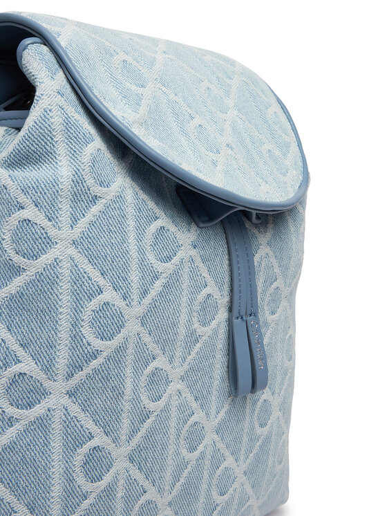 Calvin Klein Plecak Calvin Klein Emblem Aop Denim Backpack LV04F3508G Niebieski