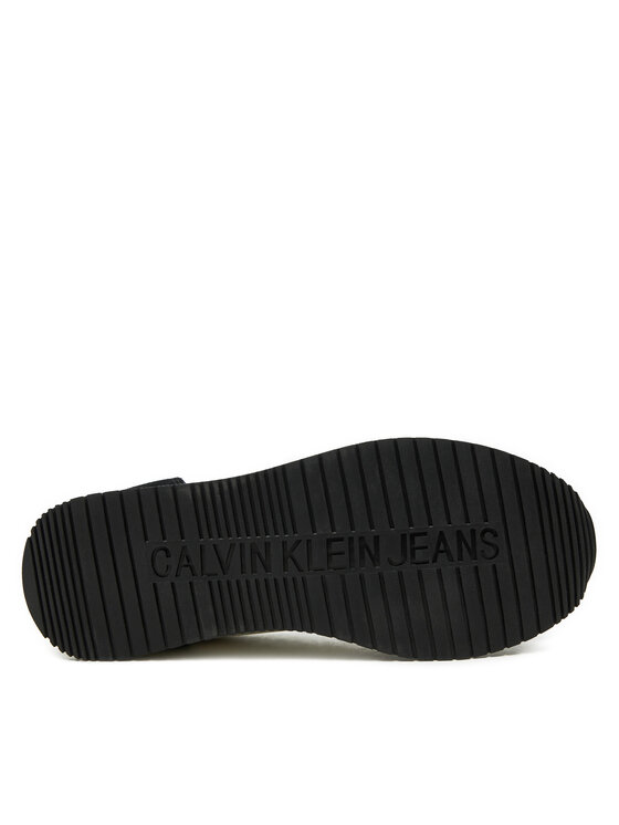 Calvin Klein Jeans Сникърси Calvin Klein Jeans Runner Laceup Low Mix Mg YW0YW01798 Бял