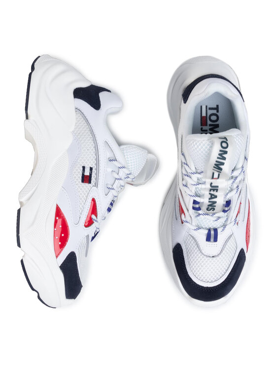 Tommy Jeans Laisvalaikio batai Tommy Jeans Fashion Chunky Runner EN0EN00791 Balta
