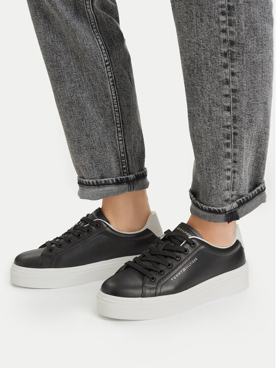 Tommy Hilfiger Snīkeri Tommy Hilfiger Chic Cupsole FW0FW09107 Melns