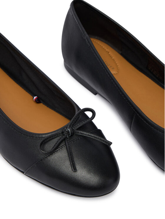 Tommy Hilfiger Balerinos Tommy Hilfiger Hilfiger Smooth Lthr Ballet FW0FW09241 Juoda
