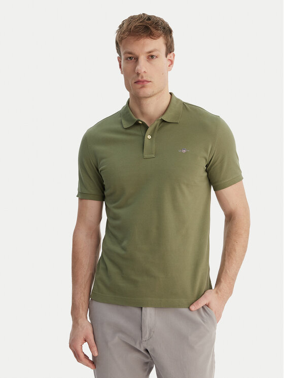 Gant Gant Pólóing Shield 2220 Zöld Slim Fit