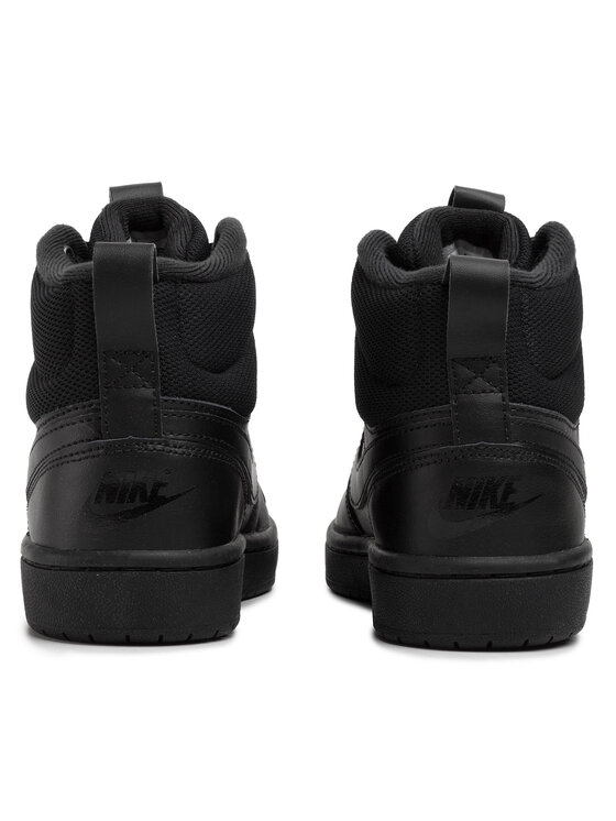 Nike Sneakersy Nike Court Borough Mid 2 Boot (Gs) BQ5440 001 Czarny