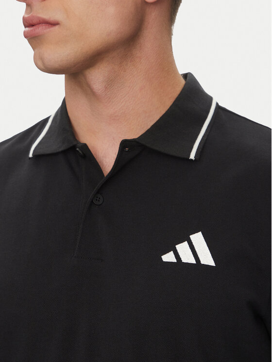 adidas adidas Поло Essentials Small Logo JE9023 Чорний Regular Fit