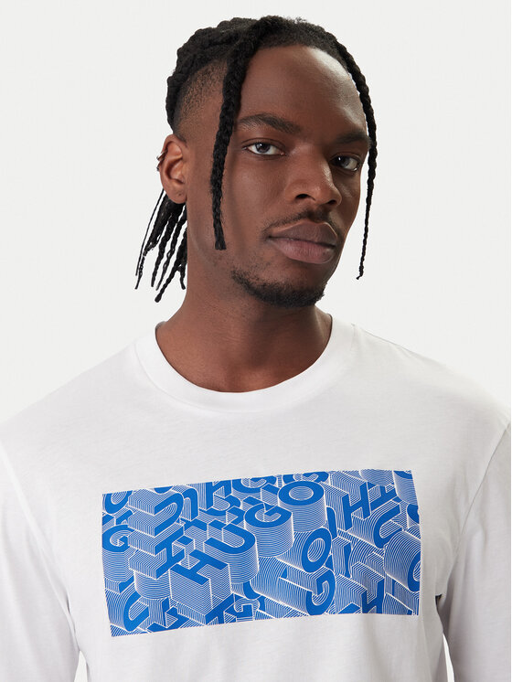 HUGO HUGO Camiseta Nierofix 50554369 Blanco Regular Fit