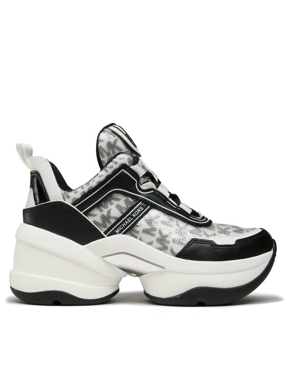 MICHAEL Michael Kors Laisvalaikio batai MICHAEL Michael Kors Olympia Trainer 43R3OLFS2Y Balta