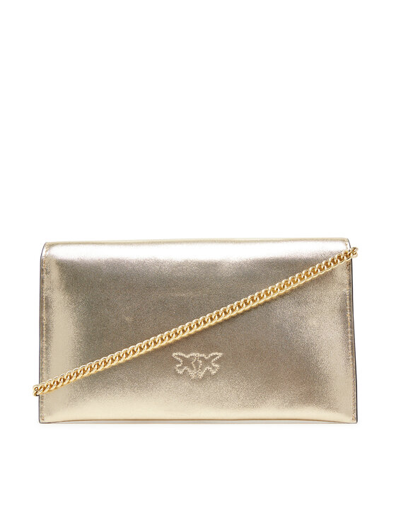 PINKO Kabelka PINKO Flat Purse Mini AI 25-26 PCPL 105347 A2O9 Zlatá