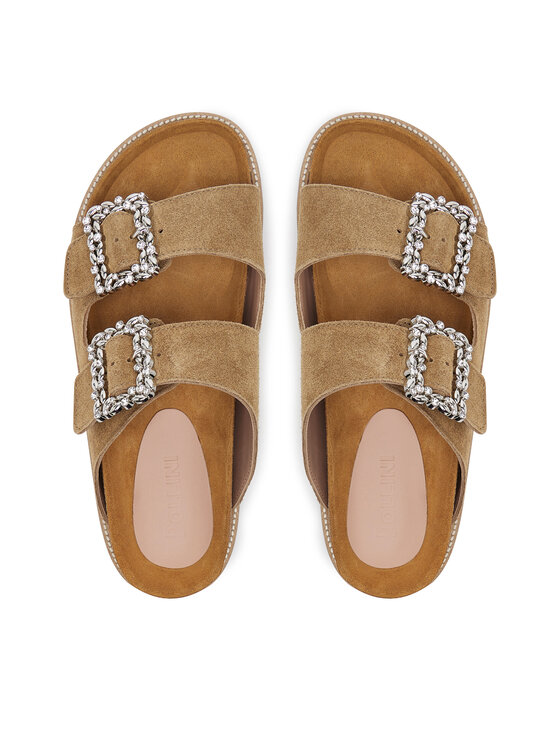 Pollini Klapki Pollini SA28373G0MTF0209 Khaki