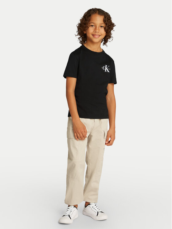 Calvin Klein Jeans Calvin Klein Jeans Póló Monologo IU0IU00678 Fekete Regular Fit