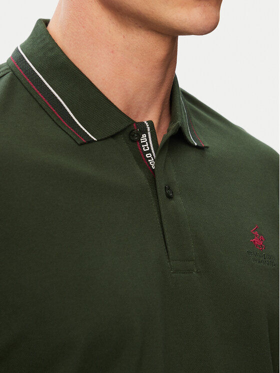 Beverly Hills Polo Club Beverly Hills Polo Club Поло P-SS26M-P450111 Темно-зелений Regular Fit