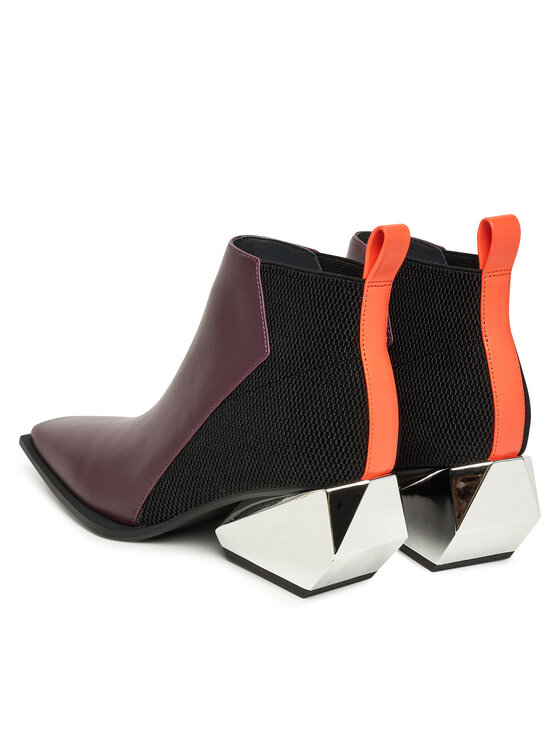 United Nude Ботильйони United Nude Ricky Mid 1095092316 Бордовий