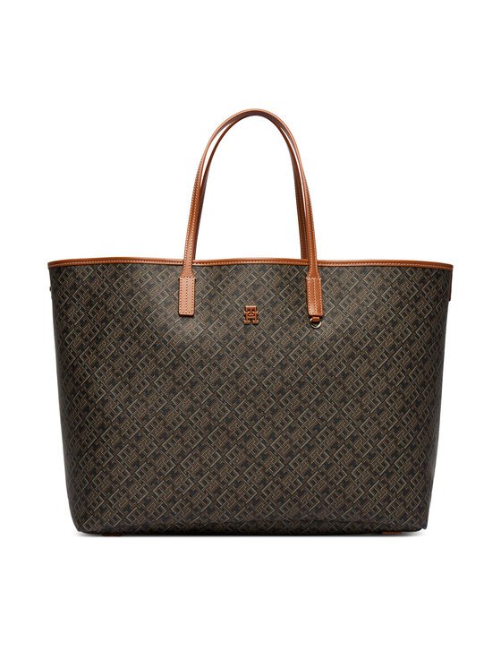Tommy Hilfiger Torbica Tommy Hilfiger Th Monoplay Maxi Tote Le AW0AW18850 Crna