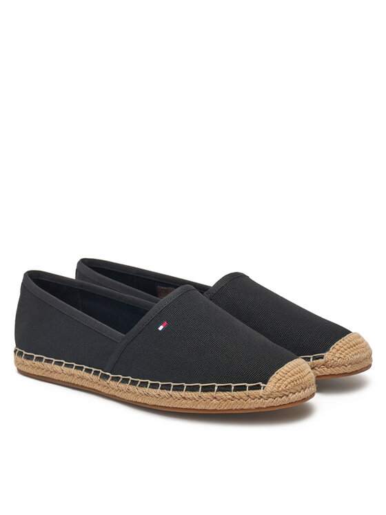Tommy Hilfiger Espadrilky Tommy Hilfiger Flag Canvas Espadrille FW0FW08541 Černá