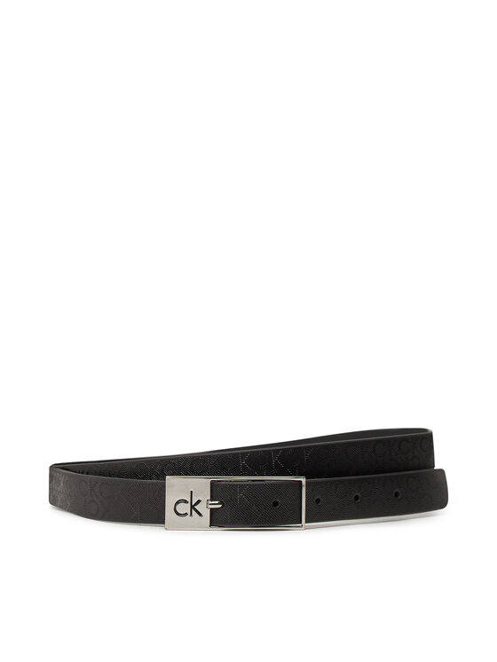 Calvin Klein Pasek Damski Calvin Klein Ck Cut Square Buckle 2.0_Mono K60K613243 Czarny