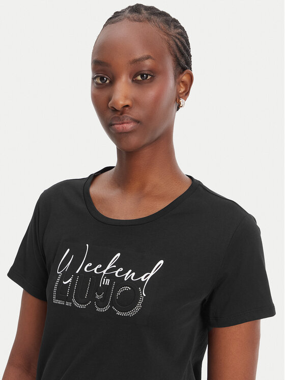 Liu Jo Sport Liu Jo Sport Camiseta TA6252 JS923 Negro Regular Fit