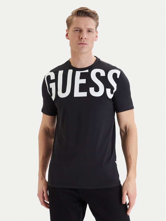Guess Guess Majica F6GI01 J1314 Črna Slim Fit