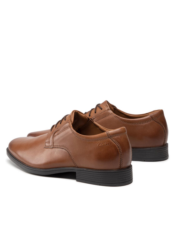 Clarks Туфлі Clarks Tilden Plain 261300977 Коричневий
