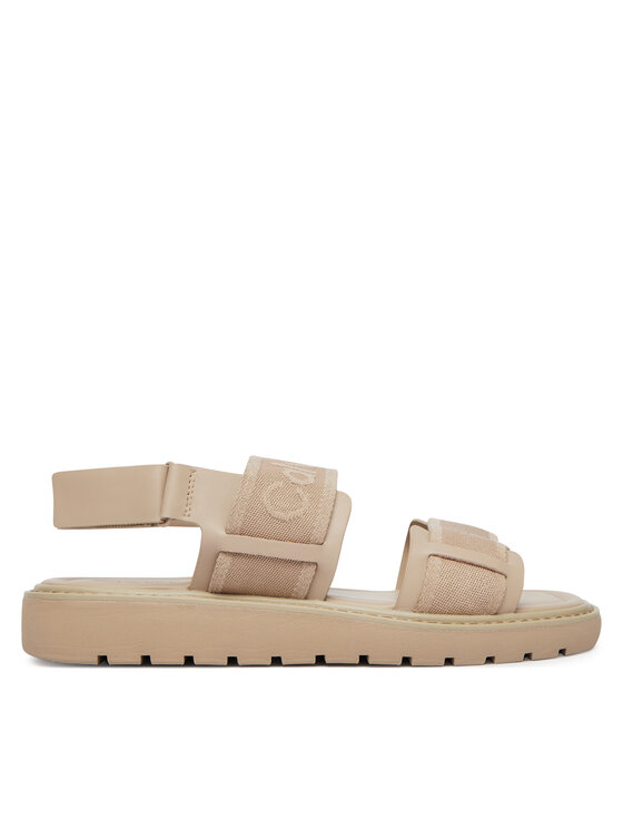 Calvin Klein Sandali Calvin Klein Sq Molded Sandal Webb HW0HW02872 Bež