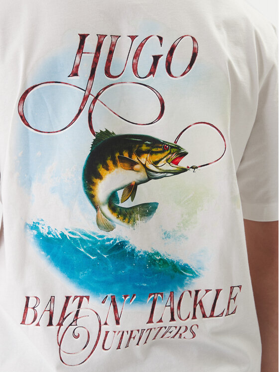HUGO HUGO Camiseta Nofishix 50554370 Blanco Regular Fit