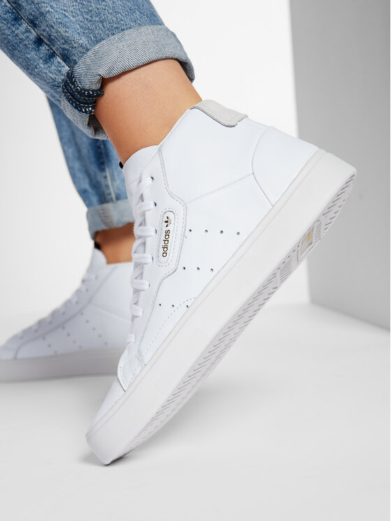 adidas Sneakersy adidas Sleek Mid W EE4726 Bílá