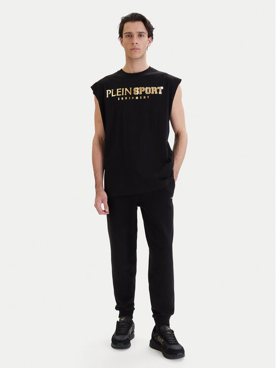 Plein Sport Plein Sport Майка PAEC MTK8319 STE001N Чорний Regular Fit