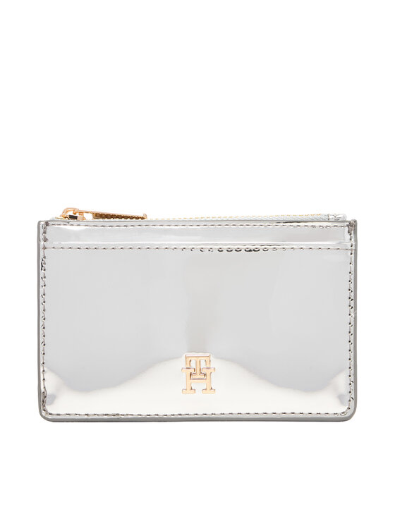 Tommy Hilfiger Custodie per carte di credito Tommy Hilfiger Long Cc Holder Met AW0AW18038 Argento